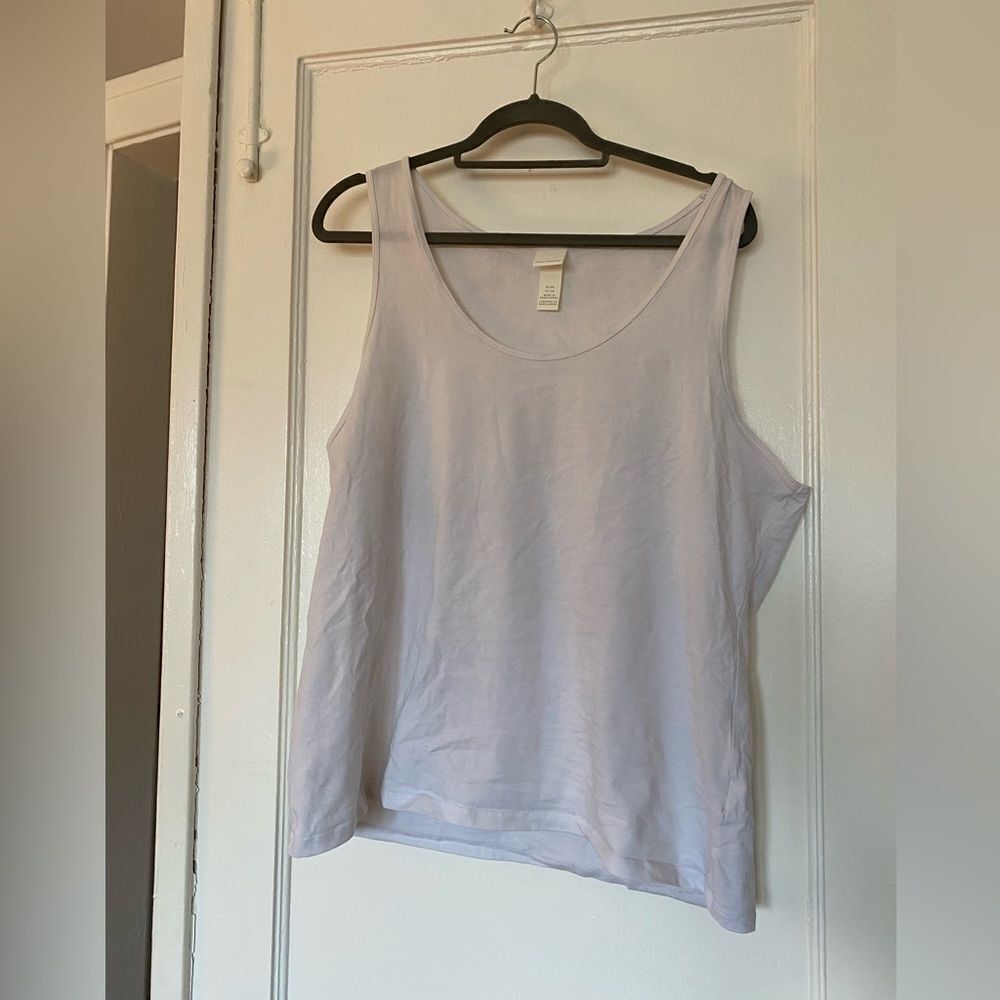 H&M White Basics Tank Top Size XXL